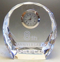 クリスタル時計　10周年記念品